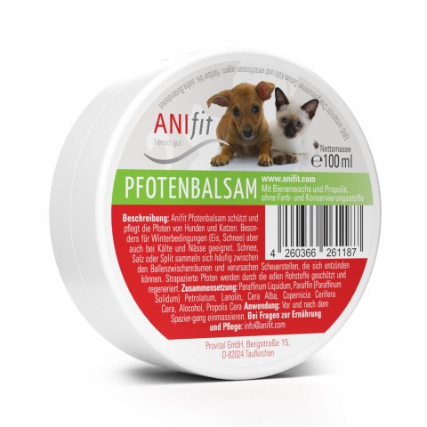 Hund Katze Nahrungsergänzungen Zubehör Pfotenbalsam 100 ml 1 Stück -1- Anifit