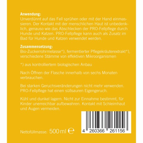 Hond Kat Accessoires Accessories Voedingssupplementen Pro vachtverzorging 500ml 1 Stuk -4- Anifit